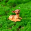 Enfeites de paisagem em miniatura, figuras de veados para criar uma cena de floresta, peças decorativas DIY, enfeites criativos de jardinagem, artesanato de plástico
