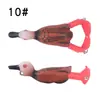 Hélice flutuante água giratória pato isca 8,9 cm 11g superfície da água trator isca isca macia isca biônica
