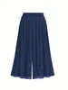 Pantalones de Pierna Ancha para Mujer Verano Estilo Coreano Talla Grande 100.00kg Pantalones de Gasa Plisados chica rellenita Cintura Alta Casual Pantalones Cortos
