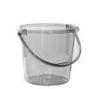 Balde portátil transparente balde de lavanderia dormitório de armazenamento de água balde de banho doméstico balde de armazenamento de água espessa com tampa grande