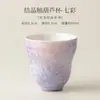 Tetera de Cerámica con Asa, Esmalte Cristalino Cocido en Horno, Flor Pintada a Mano, Bandeja de Té de Cerámica, Juego de Té Kung Fu para Uso en Casa, Juego de Preparación de Té Antiescaldado para Mujeres