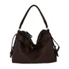 Bolsa tote estilo despojado de grande capacidade, novo modelo outono 2026, bolsa de ombro e transversal versátil feminina de alta qualidade, estilo vintage coreano