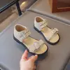 Sandalias Casuales Retro con Estampado de Leopardo para Niñas, Nuevo Verano 2026, Moda Coreana de Nicho Versátil, Zapatos Romanos Infantiles