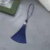 Borla de Cuentas Linglong de 8 cm Nudo Chino de Poliéster Colgante para Disfraz Hanfu Colgante de Metal Marcador de Libros Colgante Pequeño