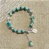 Pulsera de Cerámica Jingdezhen Nueva Pulsera de Cerámica China Joyería Estudiante Estilo Tíbet Cuerda Trenzada a Mano Puesto Regalo para Estudiante