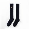 Meias japonesas bordadas de cor sólida JK, fofas e fofas, de comprimento médio, para outono e inverno, uniformes de estudantes, meias de algodão, estilo acadêmico