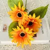 Flores Artificiales, Gerbera, Serie de Pinturas al Óleo Europeas y Americanas, Decoración de Habitación Modelo para el Hogar, Fotografía de Bodas, Venta al por Mayor Transfronteriza