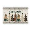 Temu Individual de Lino con Estampado Navideño Simple de Color para Decoración de Mesa