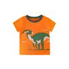 Camiseta de Verano para Niños de Manga Corta de Algodón Puro Cuello Redondo Casual Top para Niños Ropa para Niños Moderna Versátil Ropa Infantil Europea y Americana