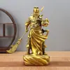 Guan Gong de Bronze, Guan Gong de Bronze, Guan Gong com Espada, Guan Di Guan Er, Ornamento de Estátua de Divindade Doméstica, Guan Gong de Pedra em Pé