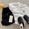 Shorts de mezclilla crema 2025 Verano Moda japonesa Casual para niños y niñas