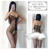 Mi Ke Lencería Uniforme Tentación para Mujer Lazo Perspectiva Ropa Ajustada Malla Transparente Mono para Mujer 6027