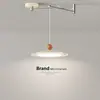 Lustre de restaurante deslumbrante, 6 novas luminárias LED para mesa de jantar, iluminação estilo creme tipo OVNI para balcão de bar de sala de jantar, inclui instalação, arte em ferro
