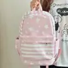 Mochila Trendy Genial de Estrella Americana para Niños y Niñas Estudiantes Alta Apariencia Ins Gran Capacidad Ligera Simple Campus Doble Hombro
