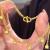 Pulsera de lirio y orquídea con método antiguo de Xiaohong para mujer, doble apilamiento, 18k, exquisita, ins, diseño de nicho, versátil, nueva