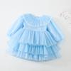 Ropa Infantil Transfronteriza Vestidos Infantiles Primavera y Otoño 2024 Faldas Infantiles Estilo Coreano Faldas de Princesa para Niñas Faldas de Malla tipo Pastel para Bebés Modernas