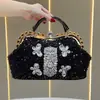 Bolso transfronterizo nuevo, bolso de mano para mujer exquisito y brillante, bolso de noche, bolso de mano de gran capacidad, sensación de nicho y alta gama