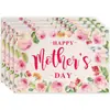 Jogos Americanos Florais Rosa Temu de Dia das Mães Jogos Americanos Sazonais Adequados para Festa Cozinha Restaurantes