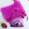 Bolsa de Gasa Transfronteriza Bolsa Lisa Transparente de Malla de Organza con Cordón Joyería Empaque de Joyería Regalo Bolsa para Dulces de Boda Al por Mayor