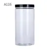 Botella de plástico cilíndrica recta para té de flores y frutas 1350ml tapa de rosca PET plástico transparente botella recta redonda botella de empaque de frutas secas