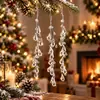 Adornos de Carámbano Acrílico Navideño Decoraciones para Árbol de Navidad Colgantes Gota de Agua Acrílica Alta Transparencia Adornos Colgantes Decorativos