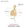 Hebilla de seguridad con colgante de plata de ley S925 con incrustaciones de jade ruyi, hebilla de jade de Buda, hebilla de clip Yu Pei, hebilla de plata de Buda Gong