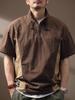 Playera de Manga Corta de Seda de Hielo para Hombre, Camisa Polo con Cuello Vertical, Verano, Marca de Moda, Jacquard, Cierre de Cremallera, Media Manga, Americana, Playera de Secado Rápido