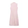 Atacado Verão 2026 Novo Estilo Europeu e Americano Vestido Camisa Feminino Rosa de Comprimento Médio 26361 na cor mostrada na imagem