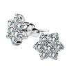 Aretes en Vivo Mujer Ins Amor Plata Esterlina S925 Zircón Seis Garras Aretes de Zircón Aretes
