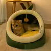 Nido de gato otoño e invierno cama de gato semicerrada nido cálido para mascotas cama para perro lavable universal para todas las estaciones nido pequeño para mascotas perro pequeño
