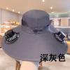 Sombrero de Sol para Hombre para Exteriores Protección Solar Pesca Viento Montañismo Sombrero con Ventilador de Carga Sombrero de Sol Sombrero de Pescador Verano Energía Solar