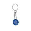 Llavero de Acero Inoxidable de 12 Caras Superventas Transfronterizo Accesorio de Moneda Token para Carrito de Compras de Supermercado