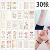 Pegatinas de Tatuaje de Color Latinas Impermeables para Mujeres Mariposa de Larga Duración Estilo Semi-Permanente de Gama Alta Letras Inglesas Frescas para Niñas