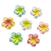 Parche de resina de flor de plumeria y bauhinia lindo y colorido material de pegamento en crema para accesorio de cabeza DIY, pasador, funda de teléfono móvil