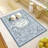 Tapete Drenante para Encimeras de Cocina, Tapete Absorbente de Agua, Tapete Aislante de Calor sin Lavado, Tapete de Goma Antisalpicaduras y Antideslizante para Lavar Platos, Tapete Fácil de Limpiar y de Secado Rápido