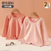 Camiseta de algodón puro a rayas de manga larga para niños en otoño, camiseta básica de cuello redondo para bebé, top para niño pequeño