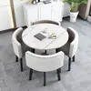 Juego Simple de Mesa y Sillas para Recepción, Mesa de Negociación, Mesa y Sillas para Recepción de Tienda de Uso Comercial, Mesa Redonda Pequeña para Oficina y Ocio