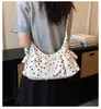 Bolso Bandolera Cruzado de Hombro Único Estilo Coreano Retro de Lunares Bolso Diario Casual para Viajes de Negocios Bolso de Hombro de Moda Tendencia de Personalidad
