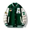 Chaqueta de Marca de Moda para Hombre Primavera y Otoño Ropa Nueva para Pareja Traje de Béisbol Holgado Estilo Americano Retro Chaqueta Bordada de Moda para Niños