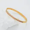 Pulsera Transfronteriza de Acero de Titanio para Mujer, No se Desvanece, Lujo Ligero y de Alta Gama, Pulsera de Acero Inoxidable Chapado en Oro Incrustada con Circonita para Mujer