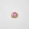 Arete de titanio F136 con forma de erizo de mar y corazón para lóbulo de la oreja, Piercing para labio de erizo de mar con rosca interna de titanio G23, Accesorio de joyería para la oreja