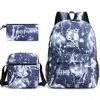 Harry potter harry potter Mochila con Estampado Mochila Escolar para Estudiante Bolso de Hombro Pequeño Estuche para Lápices Set de Tres Piezas
