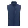 Chaleco de trabajo de otoño e invierno con cuello alto, chaleco de trabajo a medida con forro polar, a prueba de viento y cálido, para trabajo en grupo, con logo impreso
