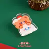 Porta-notas de Papai Noel de desenho animado, clipe acrílico fofo, clipe de vedação DIY, clipe de foto, clipe de decoração de Natal