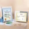 Moldura de foto de cristal A4 personalizada para mesa, moldura de licença comercial, moldura de parede, estúdio fotográfico, moldura de foto de vidro de 6 polegadas, personalização de certificado de autorização