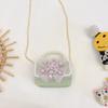 Bolso de princesa de moda, estilo coreano, con cadena de lazo, bandolera para niña pequeña, mini bolso cuadrado, bolso de accesorios de viaje