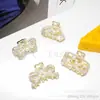 Nuevo Clip para Flequillo Francés, Exquisita Pinza para el Cabello de Perla Pequeña, Clip de Tiburón de Joyería de Gama Alta de Nicho para Cabello Semi-Recogido