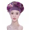 Gorro de Dormir Transfronterizo con Estampado Grande de Cerezas, Gorro de Ducha, Gorro de Dormir de Satén, Sombrero para Mujer, Gorro Elástico de Cuidado del Cabello de Ala Ancha Bonne