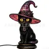 Lámparas de Sombrero de Bruja de Nuevo Producto Transfronterizas Resina Gótico Noche de Halloween Adorno de Lámpara de Sombrero de Bruja