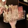 Caja de Almacenamiento Transparente de Acrílico para Cosméticos Tocador Almacenamiento Caja de Almacenamiento de Escritorio Compartimentada Lujo Ligero Envío Directo Transfronterizo